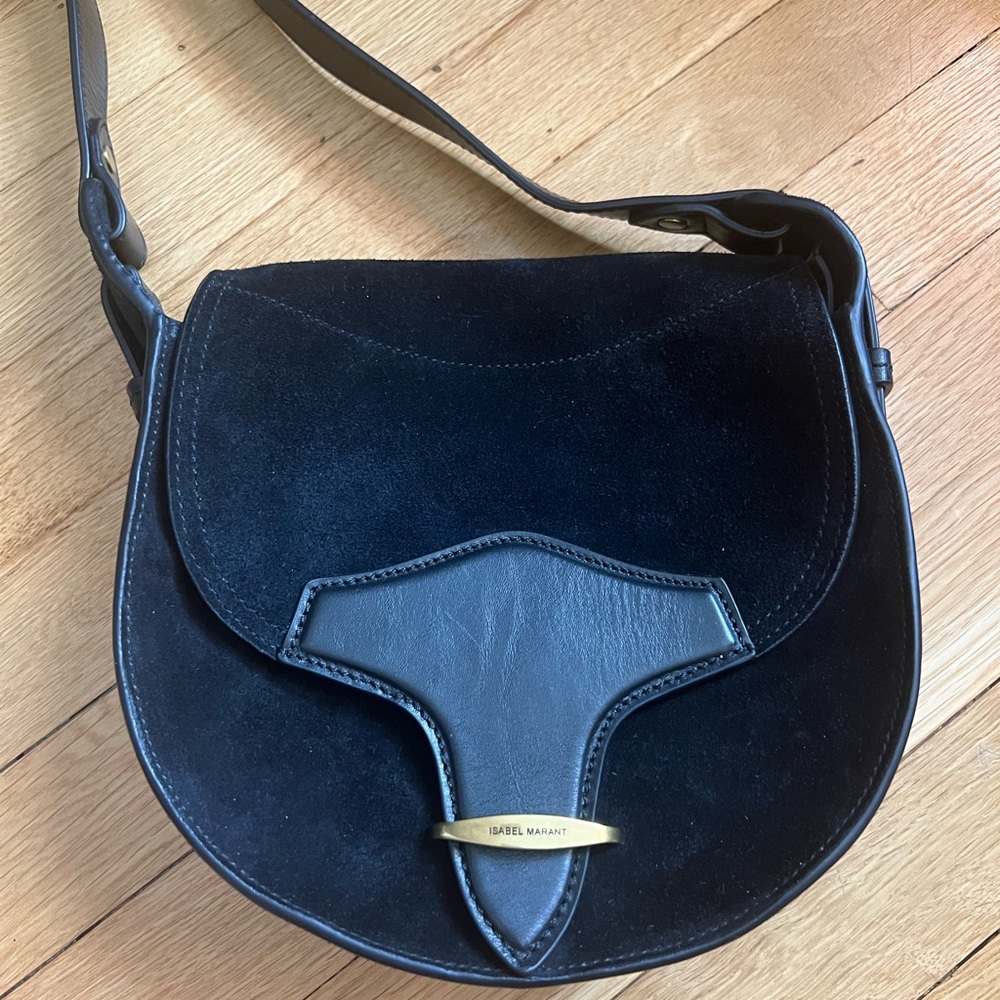 Isabel Marant Botsy Black Suede Crossbody Bag - Picture 14 of 14